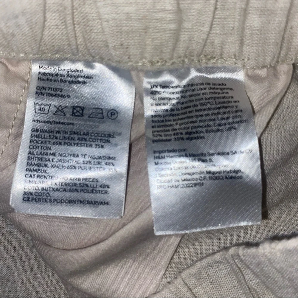 H&M Linen Blend Pants Size Medium - Picture 13 of 15